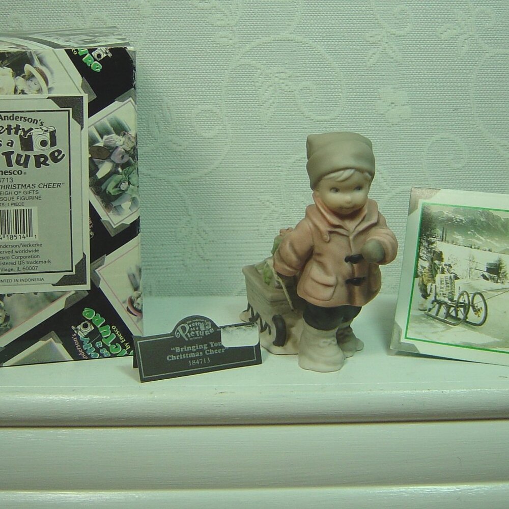 Vintage Kim Anderson Pretty as Picture figurine-"Bringing You Christmas Cheer"